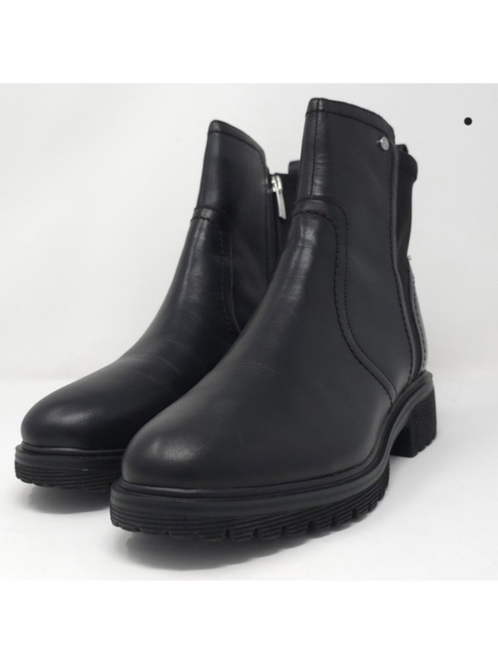 Rockport Black Leather Ankle Booties with Side Zip 9.5M